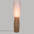 ATMOSPHERA - Lampadaire en corde Beige et Abat-jour Blanc H 130 cm - vignette