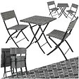 TECTAKE - Salon de jardin TREVI 2 personnes gris - vignette