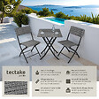 TECTAKE - Salon de jardin TREVI 2 personnes gris - vignette