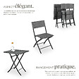 TECTAKE - Salon de jardin TREVI 2 personnes gris - vignette