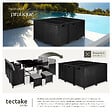 TECTAKE - Salon de jardin MALAGA 10 places avec housse de protection noir/gris - vignette