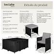 TECTAKE - Salon de jardin MALAGA 10 places avec housse de protection noir/gris - vignette