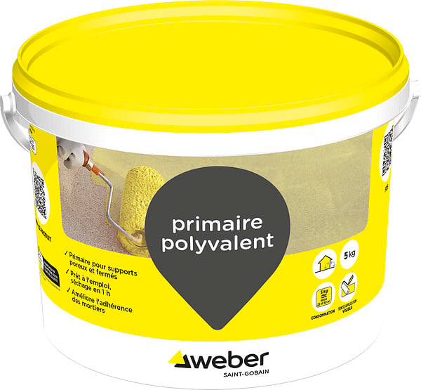SG WEBER - Primaire polyvalent - Jaune - 5kg - large
