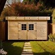 HABRITA - Abri de jardin - Bois - 28mm - 13.46m2 - vignette