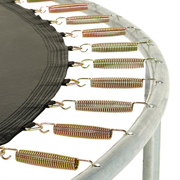 KANGUI - KANGUI Trampoline rond Bleu Ø360cm avec filet, échelle, bâche et kit ancrage - large