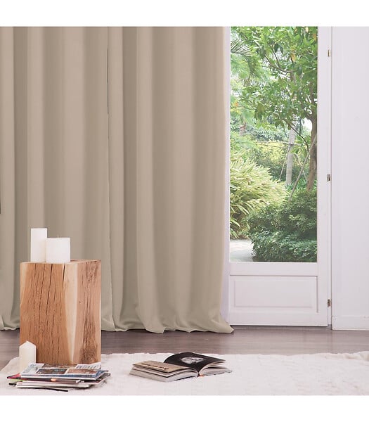 ATMOSPHERA - Lot de 2 Rideaux Occultants Beige Lin 135 x 240 cm - large