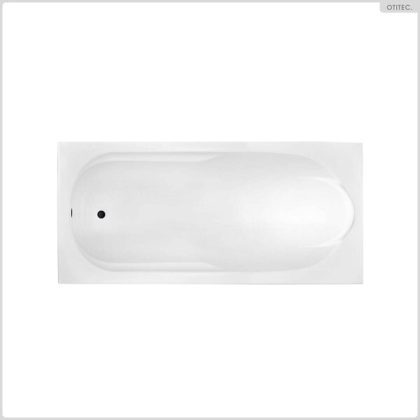 BESCO - Baignoire rectangulaire - 190 x 80 cm - sans Habillage - avec Pieds - Repose-tête - Vidage Chrome - BONA - large