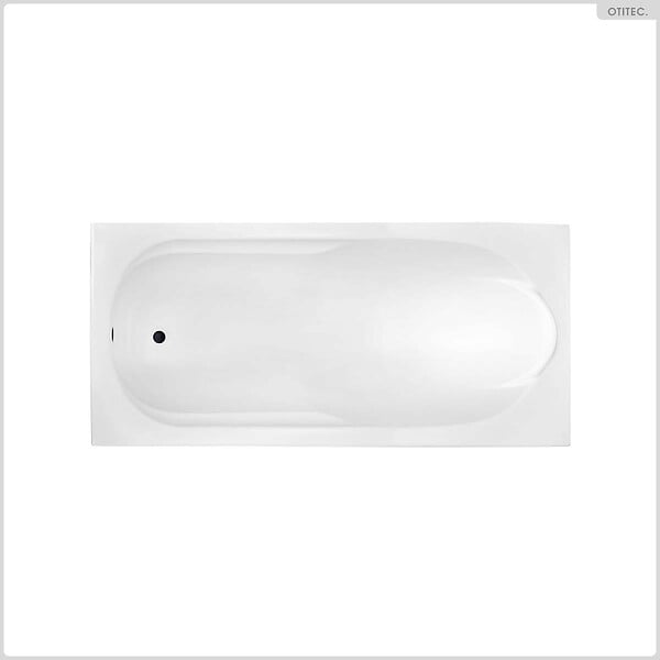 BESCO - Baignoire rectangulaire - 190 x 80 cm - sans Habillage - avec Pieds - Vidage Chrome - BONA - large