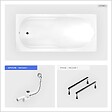BESCO - Baignoire rectangulaire - 170 x 70 cm - sans Habillage - avec Pieds - Vidage Chrome - BONA - vignette