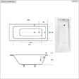 BESCO - Baignoire rectangulaire - 170 x 75 cm - sans Habillage - avec Pieds - Vidage Chrome - TALIA SLIM - vignette