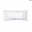 OTITEC - Baignoire rectangulaire - 165 x 75 cm - sans Habillage - avec Pieds - Vidage Chrome - QUADRO - vignette