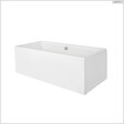 OTITEC - Baignoire rectangulaire - 170 x 75 cm - avec Tablier - Pieds - Vidage Chrome - QUADRO - vignette