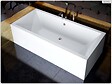 OTITEC - Baignoire rectangulaire - 170 x 75 cm - avec Tablier - Pieds - Vidage Chrome - QUADRO - vignette