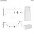 BESCO - Baignoire rectangulaire - 100 x 70 cm - avec Habillage - Pieds - Vidage Chrome - TALIA - vignette