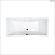 OTITEC - Baignoire rectangulaire - 165 x 75 cm - avec Habillage - Pieds - Vidage Chrome - QUADRO SLIM - vignette