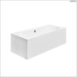 BESCO - Baignoire rectangulaire - 170 x 75 cm - avec Tablier - Pieds - Vidage Chrome - VITAE - vignette
