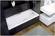 BESCO - Baignoire rectangulaire - 170 x 70 cm - sans Habillage - avec Pieds - Poignées - Vidage Chrome - ARIA PLUS - vignette