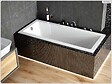 BESCO - Baignoire rectangulaire - 180 x 80 cm - sans Habillage - avec Pieds - Vidage Chrome - MODERN SLIM - vignette