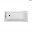 BESCO - Baignoire rectangulaire - 150 x 70 cm - avec Habillage - Pieds - Vidage Chrome - OPTIMA - vignette