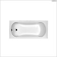 BESCO - Baignoire rectangulaire - 140 x 70 cm - sans Habillage - avec Pieds - Vidage Chrome - ARIA - vignette
