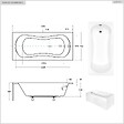 BESCO - Baignoire rectangulaire - 140 x 70 cm - sans Habillage - avec Pieds - Vidage Chrome - ARIA - vignette