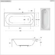 BESCO - Baignoire rectangulaire - 160 x 75 cm - avec Habillage - Pieds - Vidage Chrome - INTRICA - vignette
