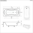 BESCO - Baignoire rectangulaire - 150 x 70 cm - sans Habillage - avec Pieds - Vidage Chrome - ARIA - vignette