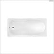 BESCO - Baignoire rectangulaire - 150 x 70 cm - sans Habillage - avec Pieds - Repose-tête - Vidage Chrome - BONA - vignette