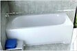 BESCO - Baignoire rectangulaire - 150 x 70 cm - sans Habillage - avec Pieds - Repose-tête - Vidage Chrome - BONA - vignette