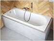 BESCO - Baignoire rectangulaire - 150 x 75 cm - sans Habillage - avec Pieds - Vidage Chrome - INTRICA - vignette