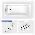 BESCO - Baignoire rectangulaire - 150 x 70 cm - sans Habillage - avec Pieds - Vidage Chrome - OPTIMA - vignette