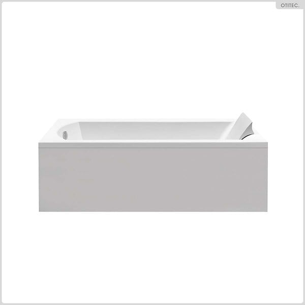 BESCO - Baignoire rectangulaire - 160 x 70 cm - avec Tablier - Pieds - Vidage Chrome - SHEA - large