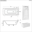 BESCO - Baignoire rectangulaire - 110 x 70 cm - avec Habillage - Pieds - Vidage Chrome - TALIA - vignette