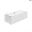 BESCO - Baignoire rectangulaire - 150 x 75 cm - avec Tablier - Pieds - Vidage Chrome - VITAE - vignette