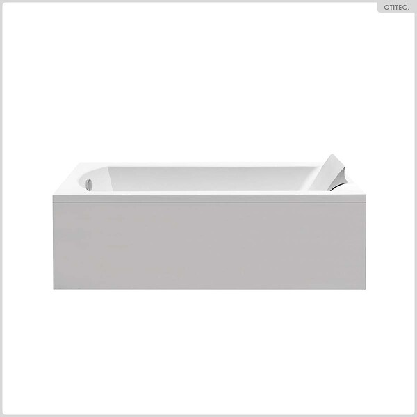 BESCO - Baignoire rectangulaire - 170 x 70 cm - avec Tablier - Pieds - Vidage Chrome - SHEA - large