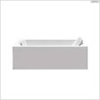 BESCO - Baignoire rectangulaire - 170 x 70 cm - avec Tablier - Pieds - Vidage Chrome - SHEA - vignette