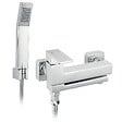 FERRO - Robinet mitigeur de bain mural, bec pivotant rabattable + douchette incluse ZICCO - vignette