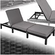 TECTAKE - Bain de soleil SOFIA 6 positions noir - vignette