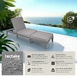 TECTAKE - Bain de soleil SOFIA 6 positions gris - vignette