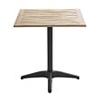 OVIALA - Table de jardin carrée plateau bois 70cm 4 places  - Times square - vignette