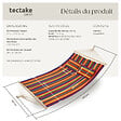 TECTAKE - Hamac double Eden avec des rayures colorées - vignette