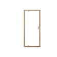 AURLANE - Porte de douche Pivotante 90x200cm - Profilés Aluminium effet Bois - Verre 6mm - WOOD CRUSH - vignette