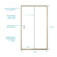 AURLANE - Porte de douche Coulissante 120x200cm - Profilés Aluminium effet Bois - Verre 6mm - WOOD CRUSH - vignette