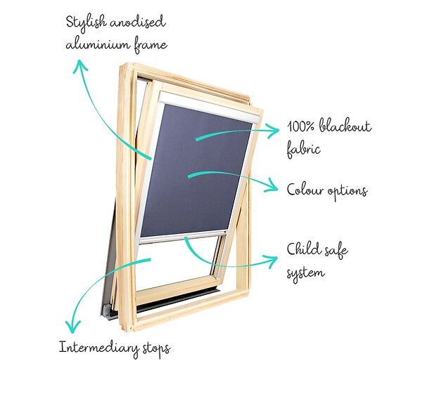 AVOSDIM - Store occultant pour fenêtre de toit ROTO ® - Taupe - avec un vitrage de H 103,5 x 100 cm - large