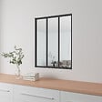 AICA SANITAIRE - Verrière intérieur atelier H.108 x L.93cm en aluminium carreaux noire cadre en 3 vitrage fixe - vignette
