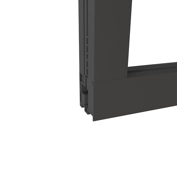 AICA SANITAIRE - Verrière intérieur atelier H.108 x L.93cm en aluminium carreaux noire cadre en 3 vitrage fixe - large