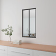 AICA SANITAIRE - Verrière intérieur atelier H.108 x L.63cm en aluminium carreaux noire cadre en 2 vitrage fixe - vignette