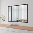 AICA SANITAIRE - Verrière intérieur atelier H.108 x L.153cm en aluminium  carreaux noire cadre en 5 vitrage fixe - vignette