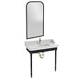 JACOB DELAFON - Console Cléo 1889 avec plan vasque + miroir + robinet lavabo or + siphon or - vignette