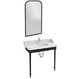 JACOB DELAFON - Console Cléo 1889 avec plan vasque + miroir + robinet lavabo chromé + siphon chromé - vignette